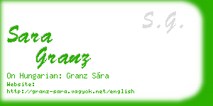 sara granz business card
